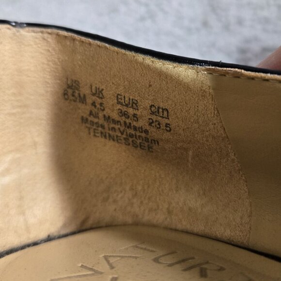 Naturalizer Tennessee Black Half D'Orsay Faux Leather Pointed Toe Flats Capsule - Picture 10 of 11